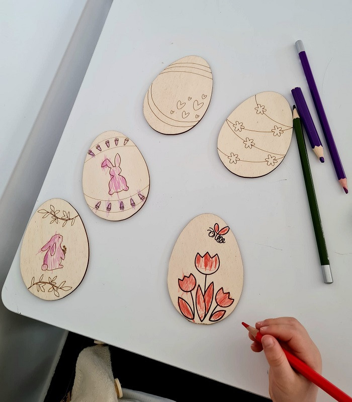 Œufs de Pâques à colorier (lot de 5)