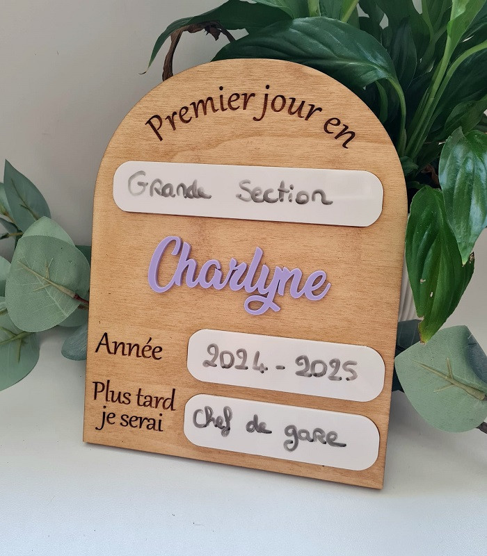Pancarte rentrée scolaire réutilisable