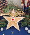 Etoile en bois pour sapin de Noël
