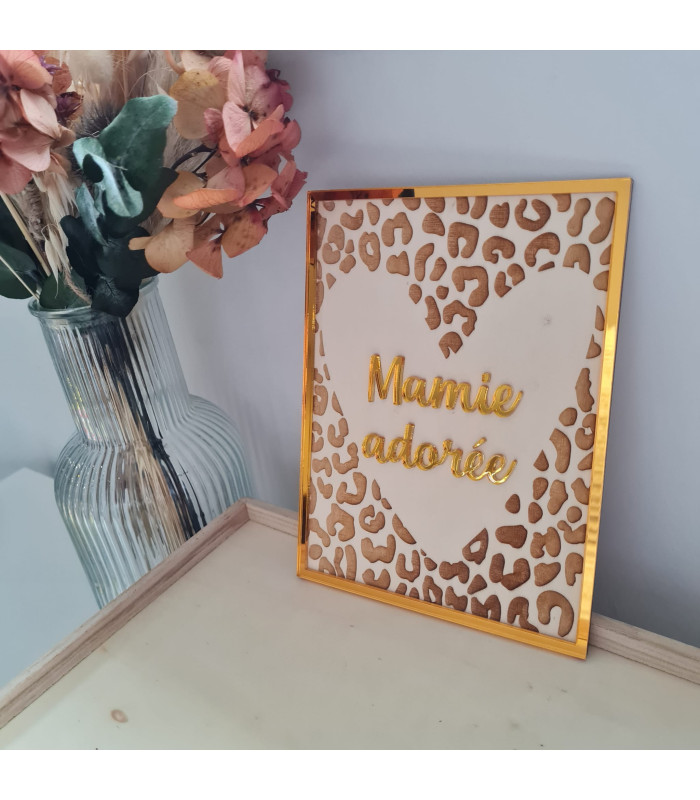 Petite affiche/tableau en bois et acrylique personnalisable