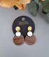 Boucles d'oreilles en bois et colorées