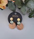 Boucles d'oreilles en bois et colorées