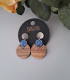 Boucles d'oreilles en bois et colorées
