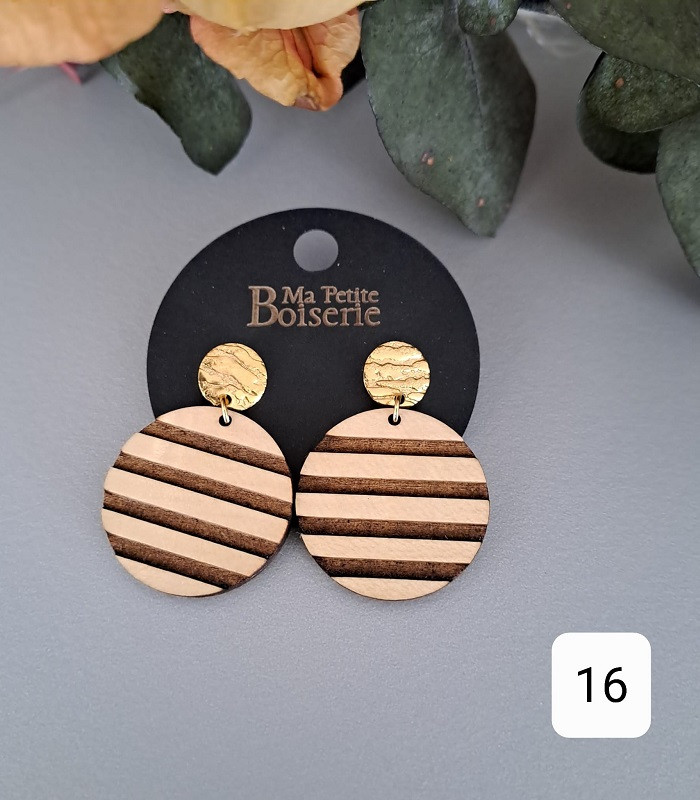 Boucles d'oreilles en bois