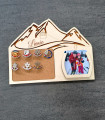 Support médailles de ski avec porte photo