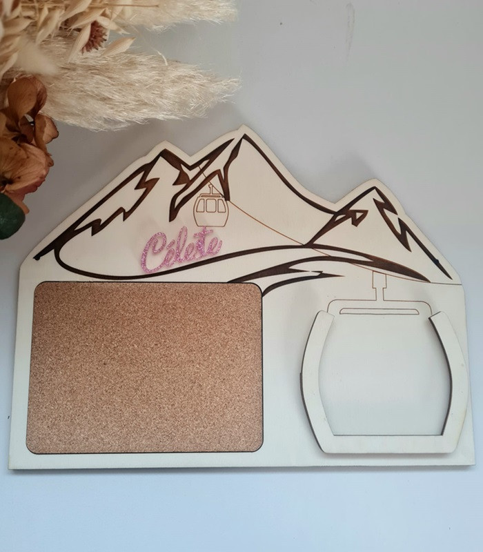 Support médailles de ski avec porte photo