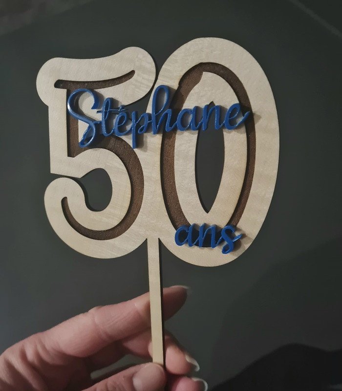 Cake Topper anniversaire chiffre
