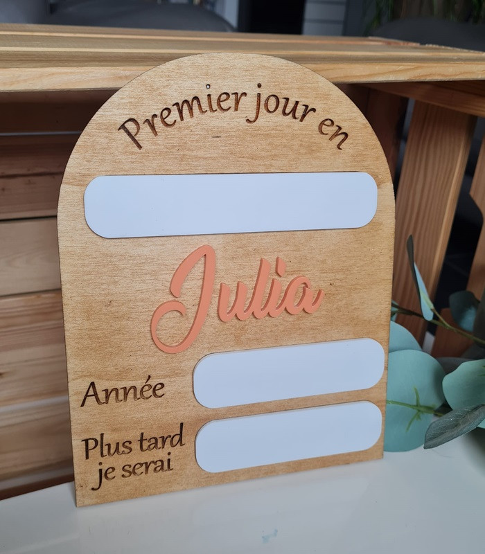 Pancarte rentrée scolaire réutilisable