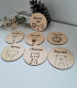 Cartes étapes bébé en bois - Jungle