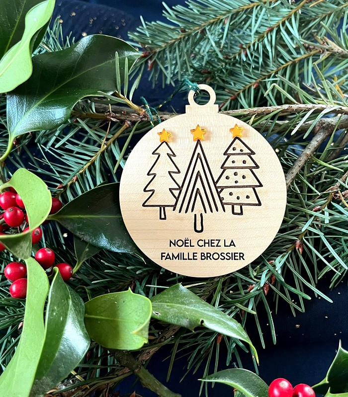 Boule de Noël "Sapin" à personnaliser