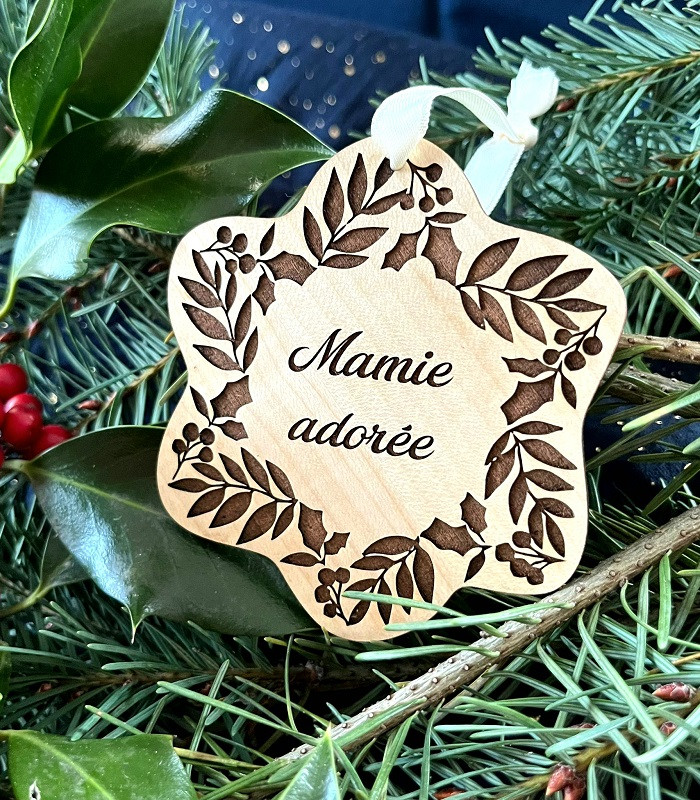 Boule de Noël "Houx"