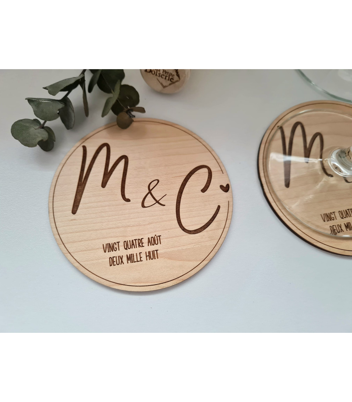 Lot de 6 sous-verres vintage en bois faits à la main pour boissons - Motif gravé - Cadeau de Noël Hind Handicrafts