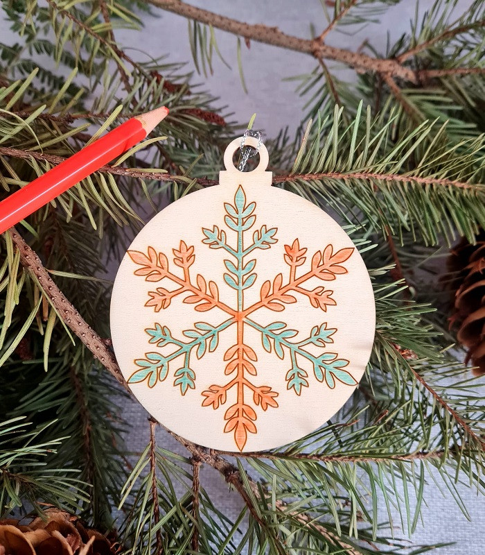 Lot de 5 boules de Noël à colorier