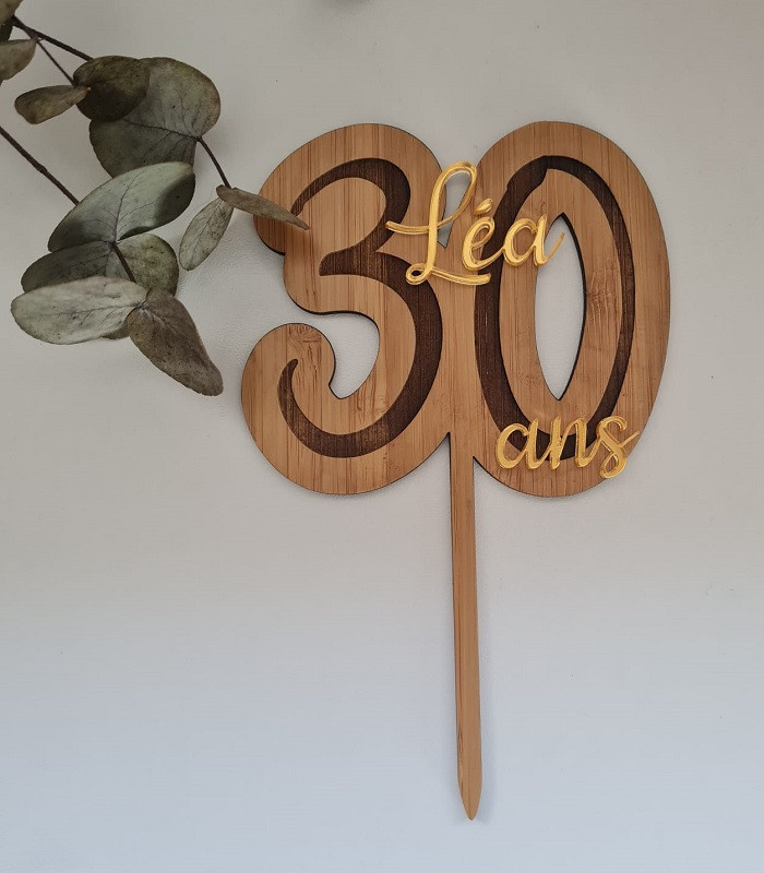Cake Topper anniversaire chiffre
