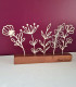 Barre de Fleurs en bois avec socle personnalisable