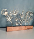 Barre de Fleurs en bois avec socle personnalisable