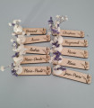 Marque place personnalisé - Fleurs séchées