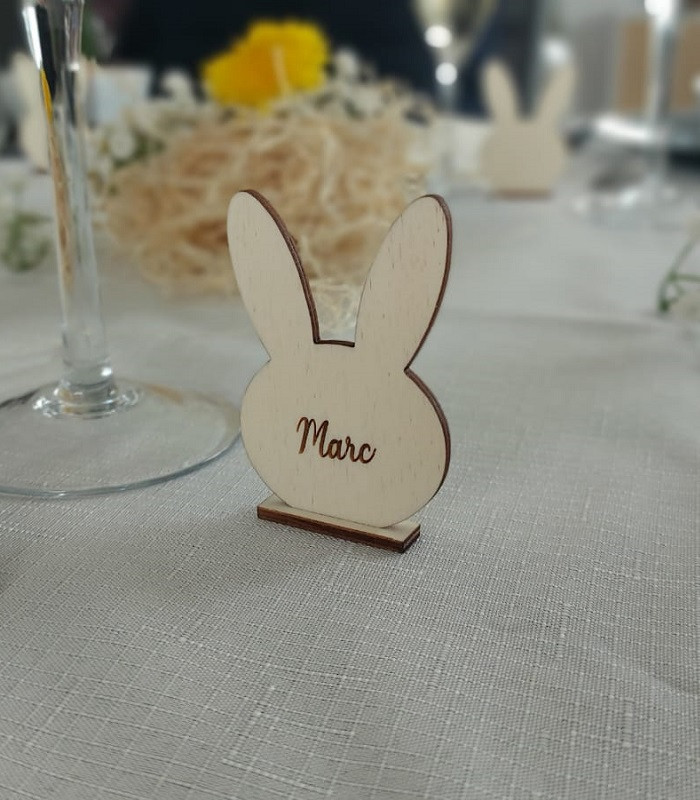 Marque place personnalisé Lapin